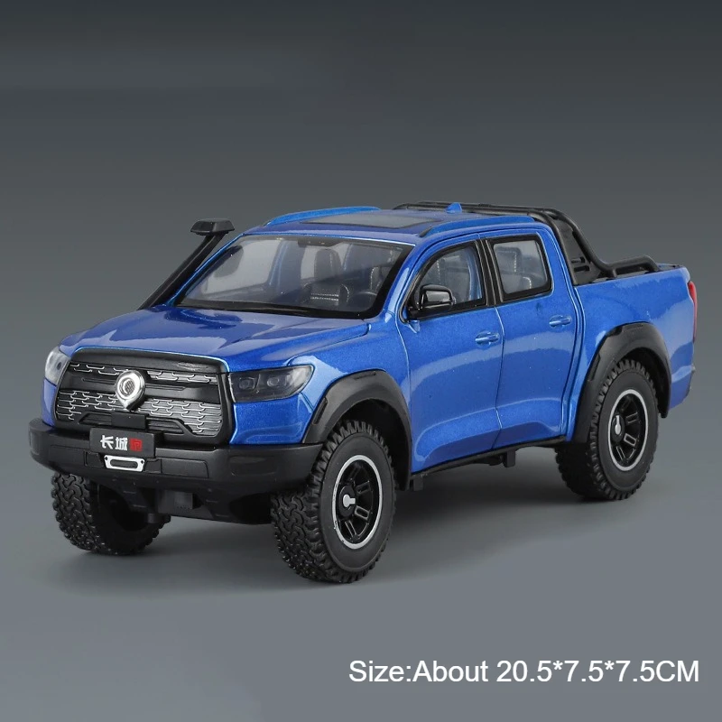 (gwm Poer Azul) Escala 1:24 - Miniatura De Carro - Fundição Em Metal - Modelo Em Miniatura