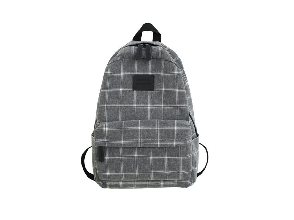 Mochila Escolar Estilo Quadros para Notebook Preto S/MARCA