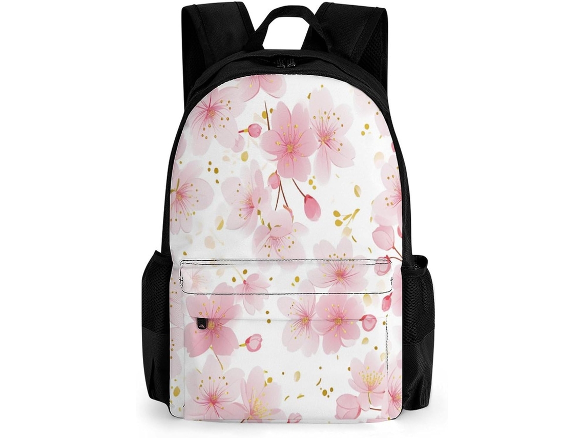 Mochila Escolar Infantil Com Estampa Flor De Cerejeira Japonesa, Grande Para Meninos Meninas, Ideal