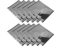 Lote De 10 Folhas De Álbuns De Timbres A 9 Trous Sur Fond Noir Para Armazenamento De Boletos E Cartões Postais