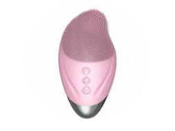 Escova de limpeza facial elétrica de silicone com função de aquecimento para limpeza profunda.