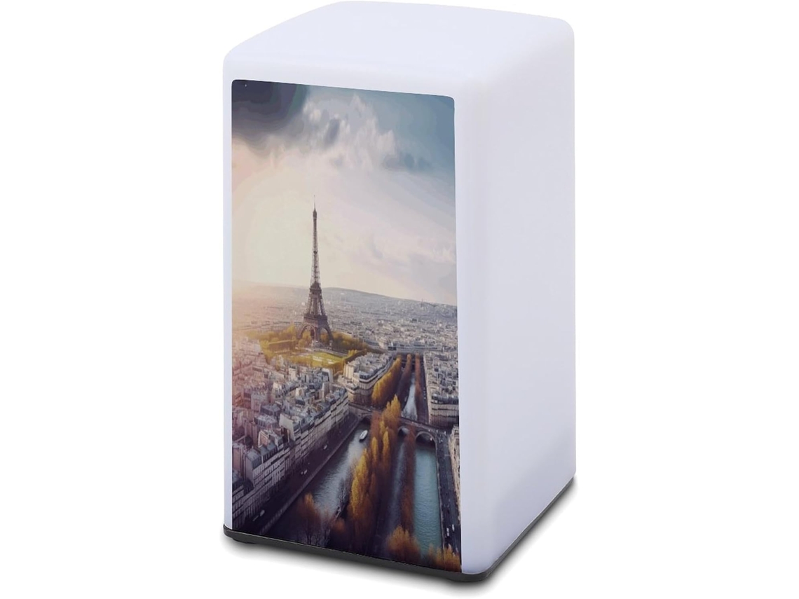 Luminária De Mesa A Bateria, Com Vista Aérea Da Paisagem Urbana De Paris, Luminária De Leitura Para Mesa Ou Quarto, Que