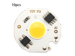 2026 10pcs Fonte de Luz Lâmpada Cob Chip Integrado Ic Inteligente Ac220v 3w (quente)