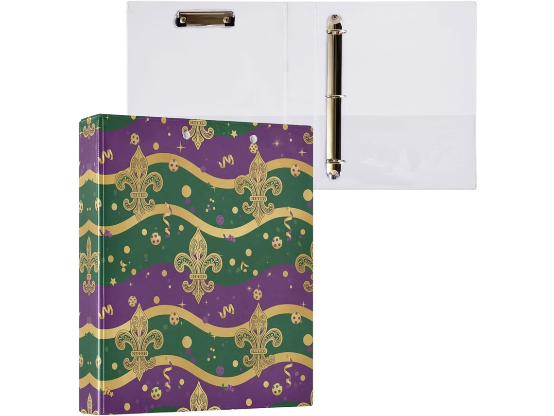 Pasta de 3 Argolas para Papel Tamanho Carta , Organizador Redondas com Prancheta, Prancheta Ma (27,9 X 21,6 Cm)