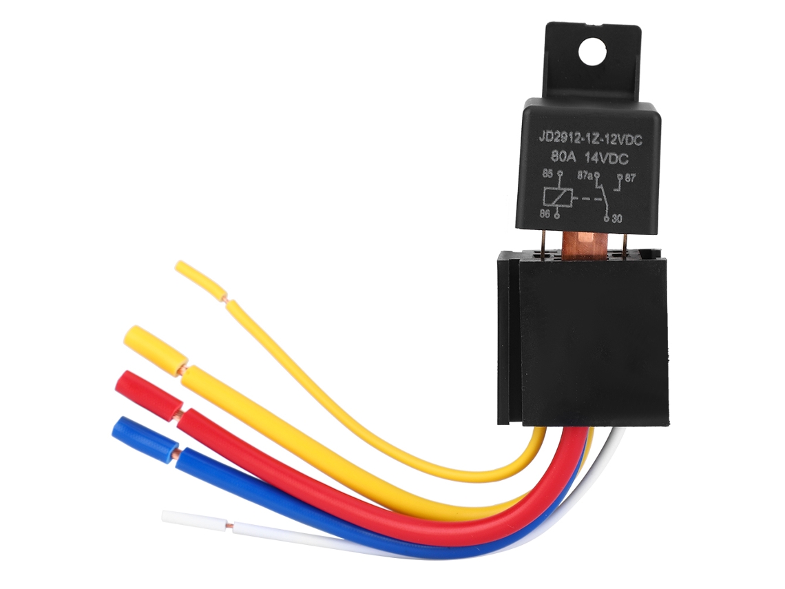 Módulo Relé 80A 12VDC com Soquete Quadrado 5 Pinos