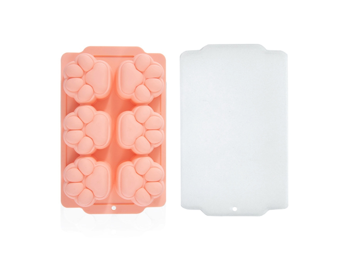 Moldes De Gelo Em Forma De Pata De Gato Silicone Suave