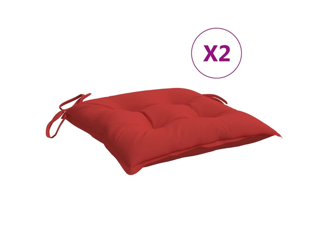 Chair Cushion, Chair Cushions Vidaxl Vermelho Poliéster (40 X 40 X 7 Cm)