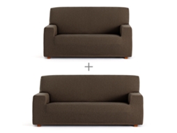 Conjunto de Capas para Sofá EYSA Troya Castanho 70 X 110 X 210 Cm 2 Peças