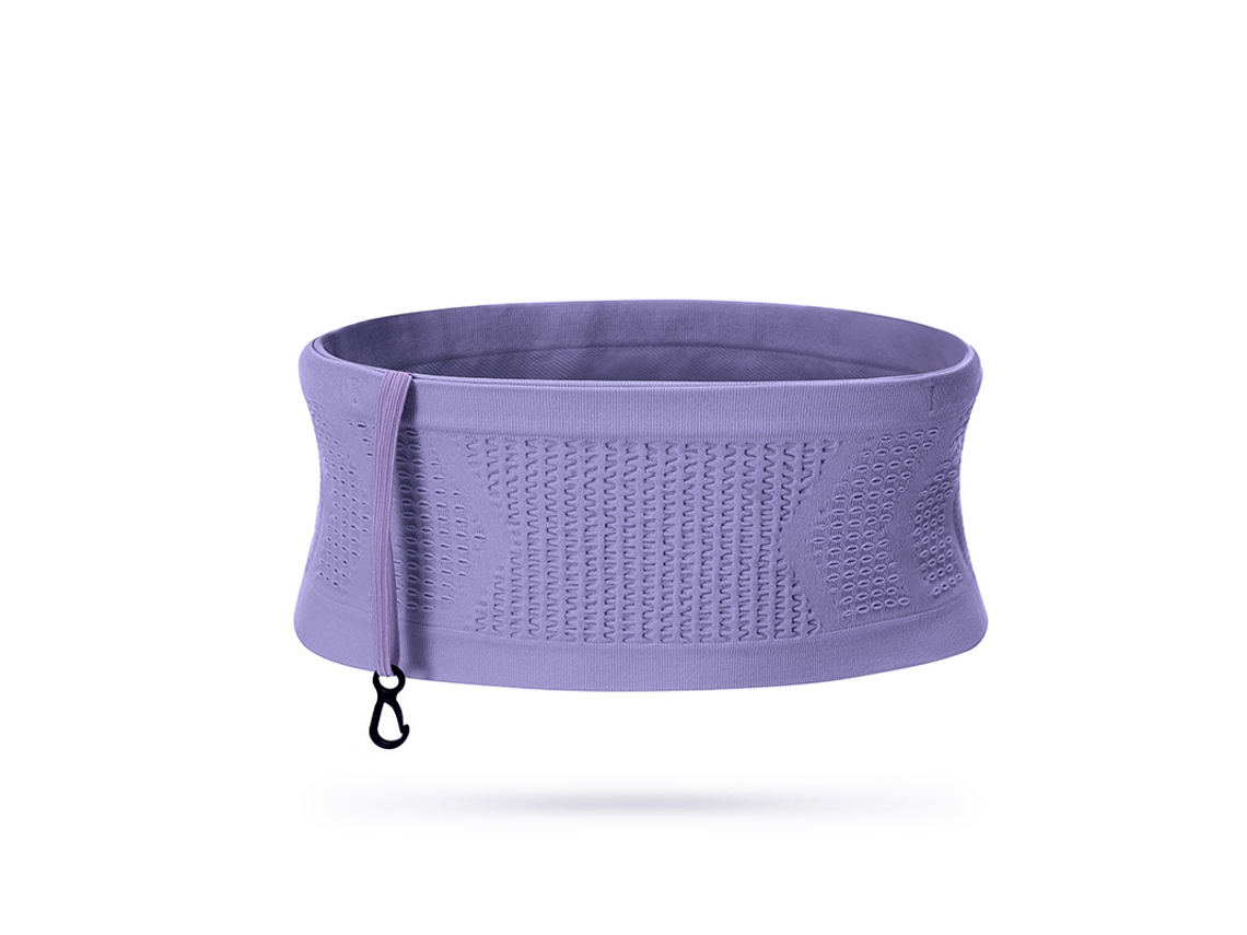 Pochete feminina respirável com cinto oculto para corrida, esportiva, para chaves, para dinheiro (roxo, Slowmoose)