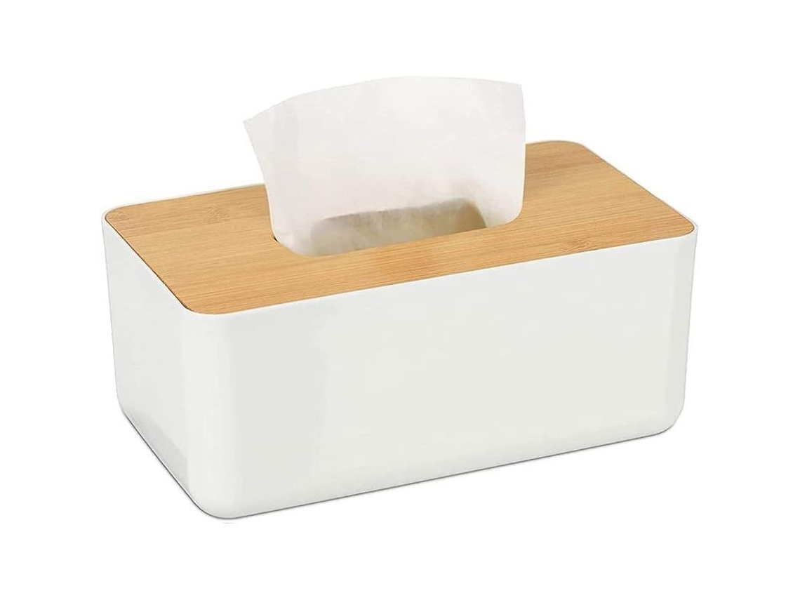 Caja De Papel Higiénico Rectangular De Bambú Y Plástico Para Cocina, Sala De Estar Y Dormitorio