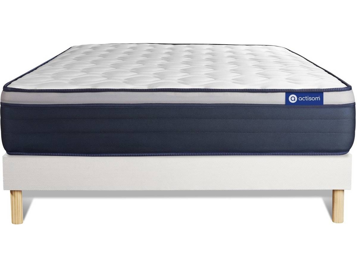Conjunto de Estrado Branco + Colchão ACTISOM Actimemo Max (180x210 cm - Espuma Viscoelástica)
