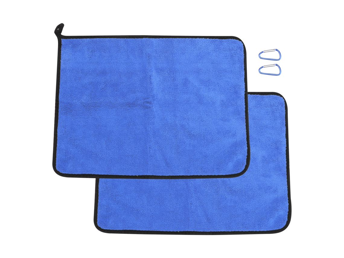 Toalha de Pesca Algodão Absorvente Azul Cinza