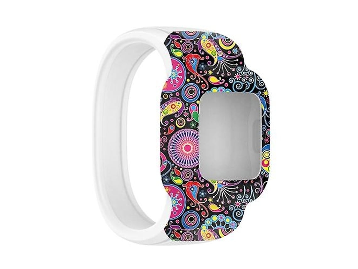Pulseira De Relógio Lurelia Para Garmin Vivofit Jr3 Sem Fivela Silicone Impressão Relógio Banda Pavão
