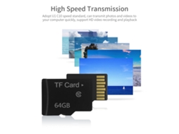 Cartão micro SDXC 64GB UHS de alta velocidade para smartphone, Android, dash cam e MP3 LAXISCREED
