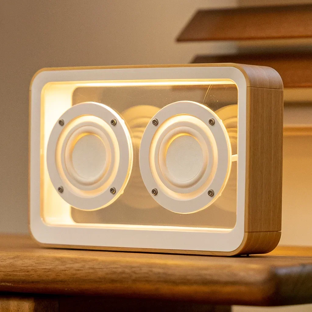 (branco) Caixa De Som Bluetooth Com Dois Alto-falantes Para Uma Qualidade De Som Nítida.