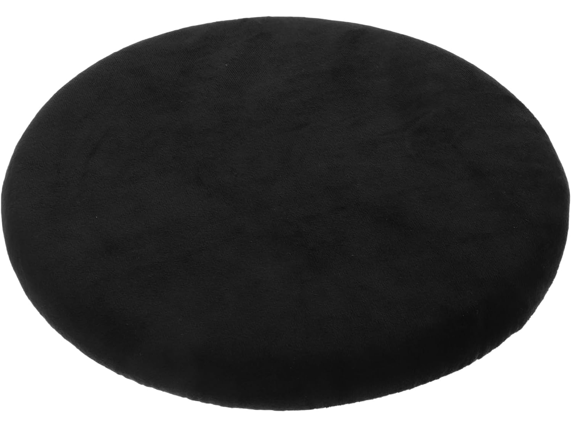 Almofada Redonda De Poliuretano Para Assento, 38cm 15 Polegadas, Preta