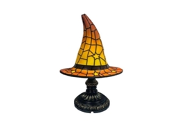 Lâmpada Chapéu De Bruxa Com Design Místico E Luz Quente - Decoração Gótica E Halloween Laranja