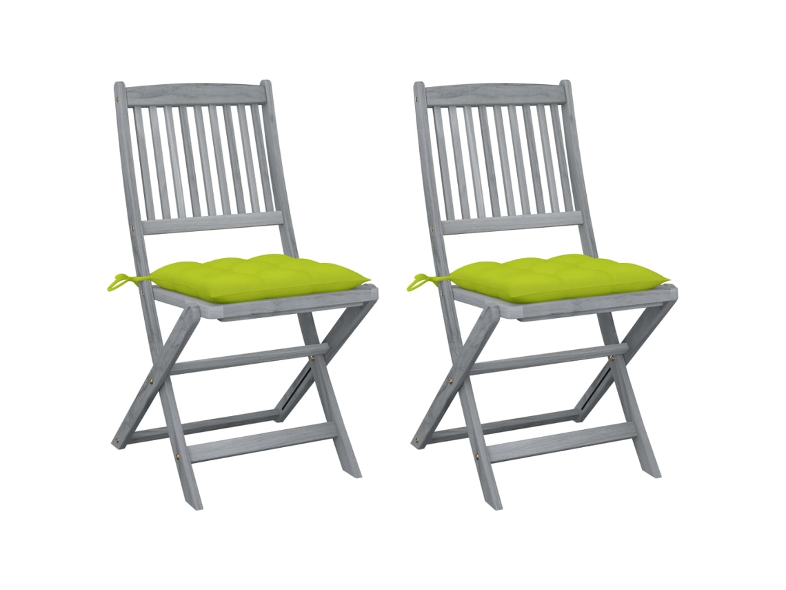 Folding Chair, Folding Chairs Vidaxl Verde Madeira De Acácia (n/a)