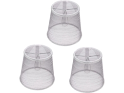 Conjunto De 3 Capas Para Lustre Em Tecido Cinza Transparente, Leves E Compatíveis Com Luminárias De Teto.