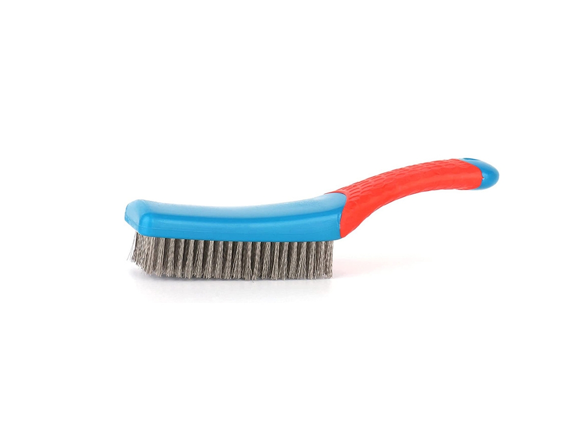 Pincel De Alambre Inoxidable Multipropósito Com Cabo De Silicone Para Remover Óxido, Pintura E Limpeza De Metal E Concreto