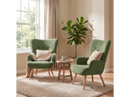 Goeurvant 15066 Poltrona Relax Sem Otomana, Veludo Cotelê Fino - Verde