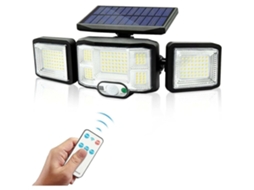 Luminária De Parede Exterior Elegante Alimentada A Energia Solar Com Moderna Led, 3 192 Leds, Luz Segurança Ativada Por Movimento Configu...