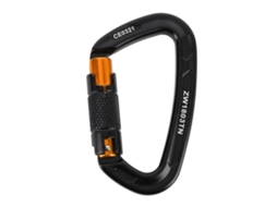 Gancho de Escalada Auto Bloqueio 25kn Preto Ouro