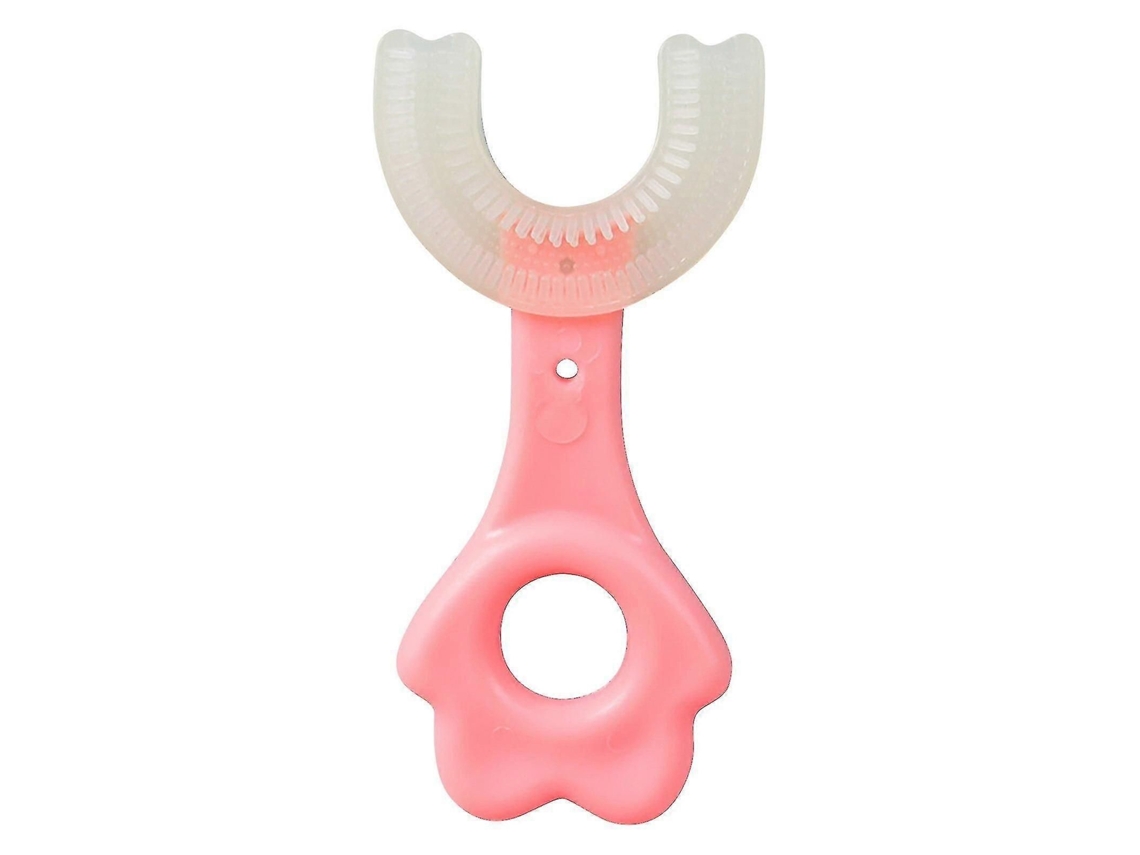 1pc Escova de Dentes em Forma U 360 Graus Bebê Silicone Macio GOKOCO
