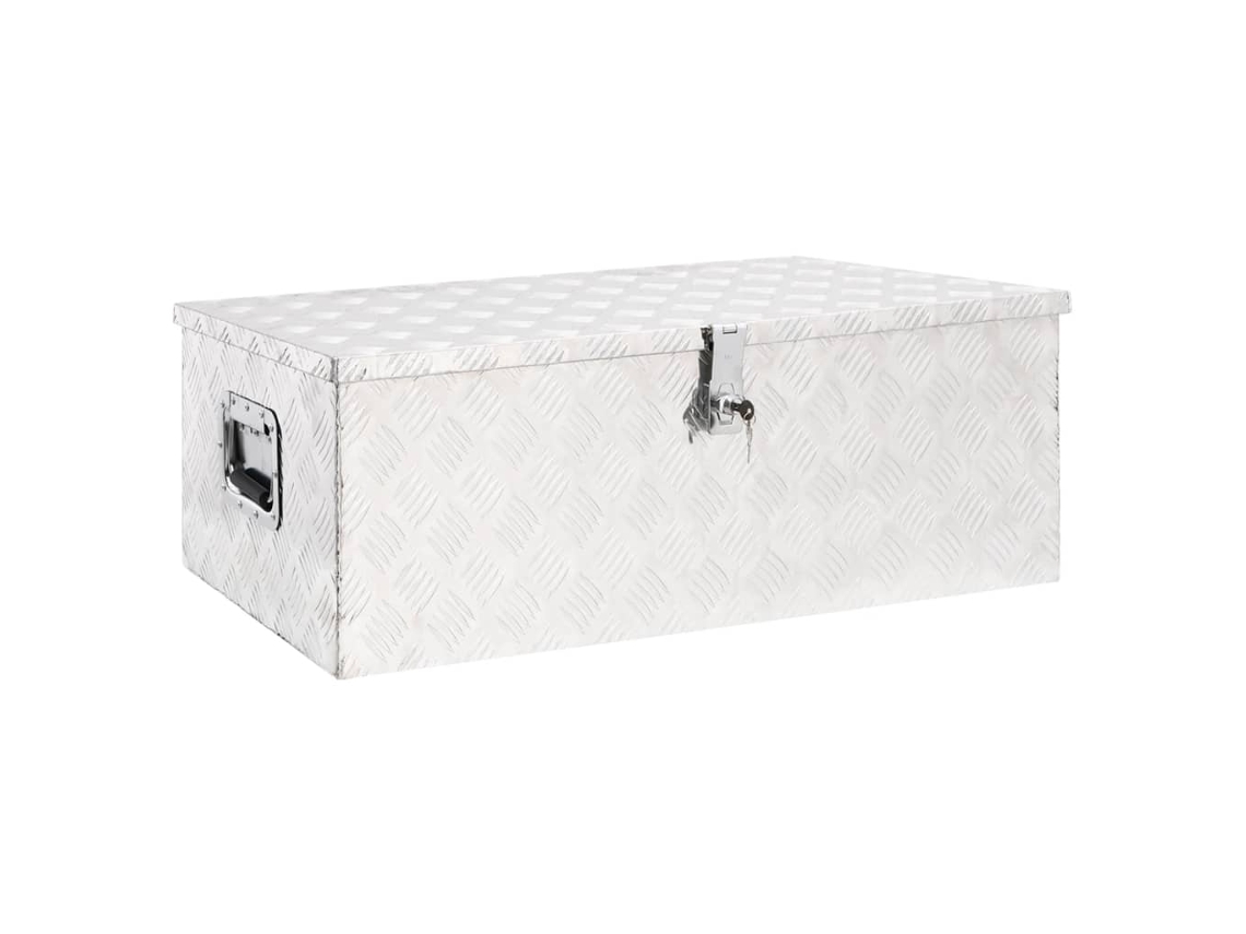 Caixa De Arrumaã§ã£o 90x47x33,5 Cm Alumã­nio Prateado DKD HOME DECOR