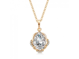 Colar Feminino Luxuoso Com Zircão Branco Moda 2025