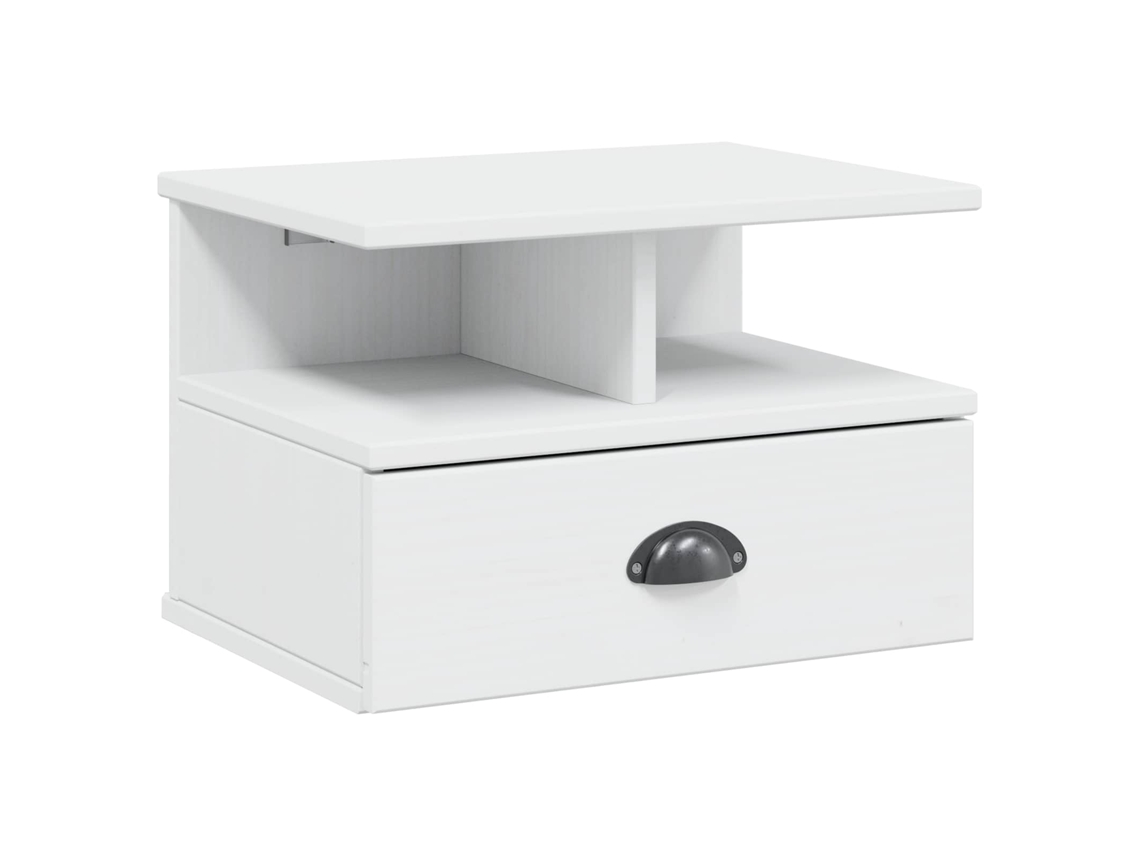 Conjunto 1 Armário De Parede Vidaxl Branco Madeira De Pinho Maciça (40 X 31 X 27 Cm)