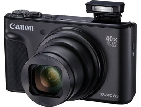 Máquina Fotográfica Bridge CANON PowerShot SX740 HS (Preto - 20.3 MP - ISO: 100 - ISO: 3200 - Zoom Ótico: 40x)