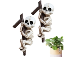 Decoração de Esqueleto Estatueta Assustadora, Pequenos Ornamentos Góticos, Peça Decorativa Festiva para Casa, CHABERLU