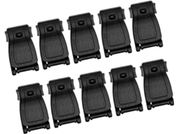 Conjunto de 10 mosquetões para mochila, fáceis de usar, com encaixe rápido perfeito, tamanho compacto e botão de fácil manuseio.