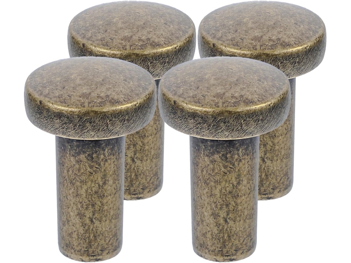 Conjunto De 4 Puxadores Mikikit Em Liga Zinco Para Armários E Closets Cozinha, Com Superfície Lisa E Design Clássico