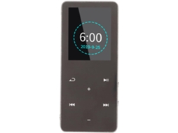 Leitor de MP3 de 128 GB, MP4 BT5.0, tela de 128 GB, entrada para fone de ouvido com redução de ruído de 1,8", botões de carregamento.