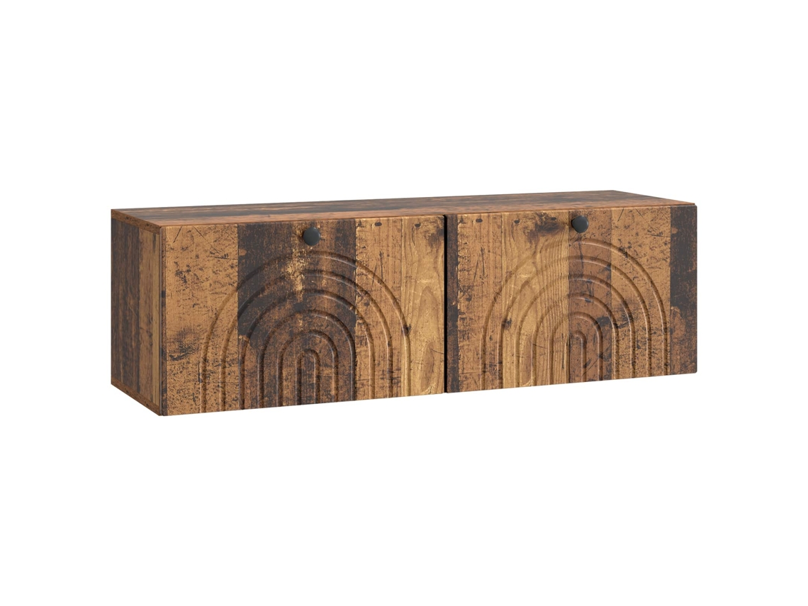 Vidaxl Gabinete De Tv De Parede Madeira Antiga 98 X 31 X 30 Cm