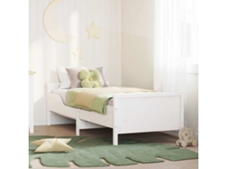 Vidaxl Estrutura da Cama Branco 80 X 200 Cm Madeira Processada