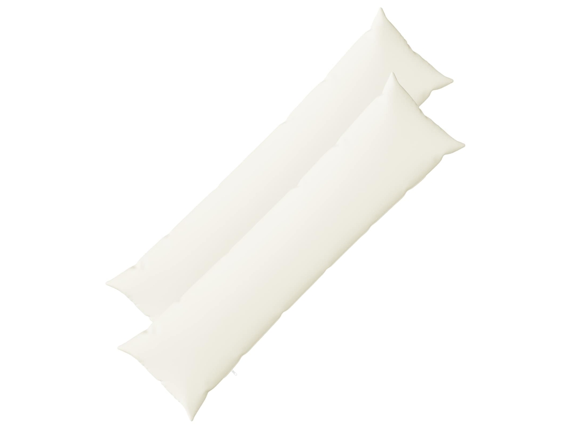 Vidaxl Almofada Com Travesseiro Heerlen 2 Unid. Branco Tecido