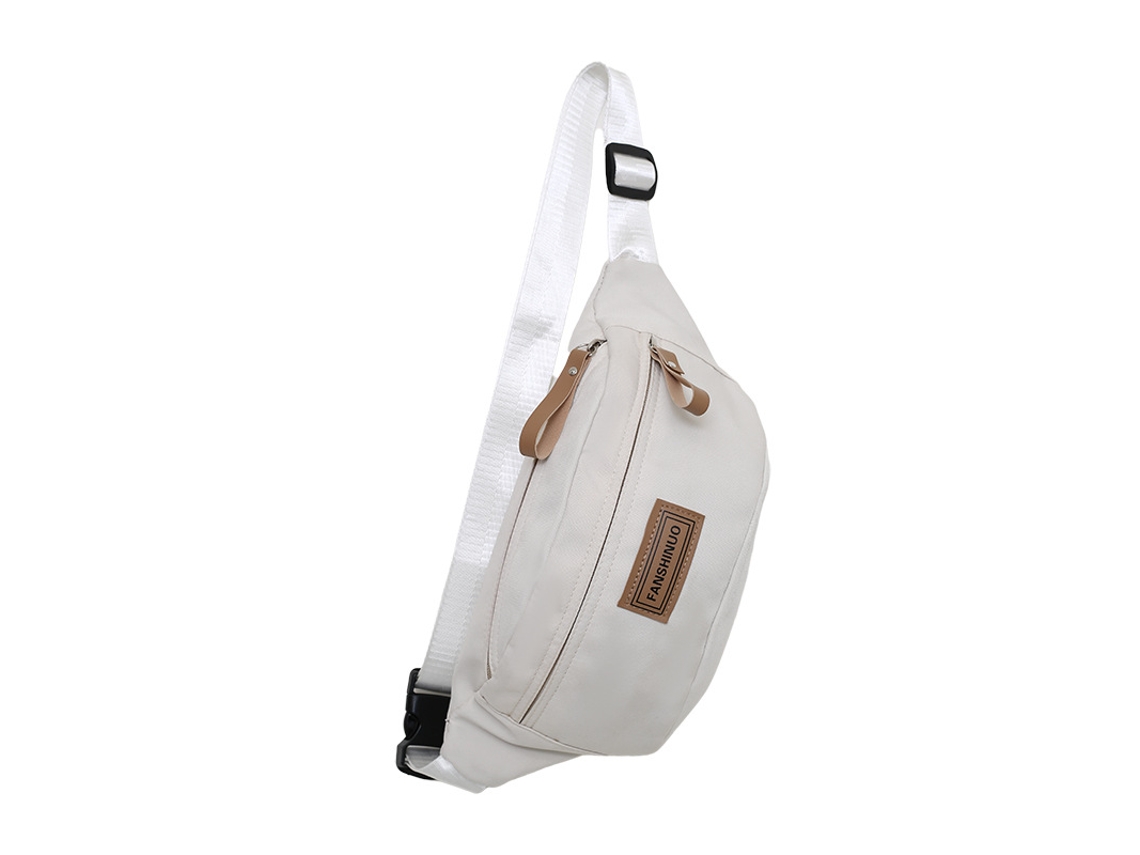 Bolsa Transversal MDUG unissex, moderna e elegante, para o dia a dia e trabalho (branca)