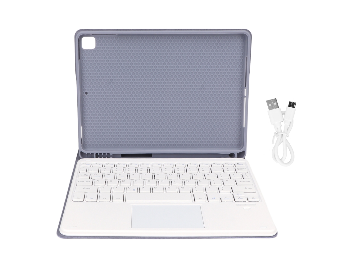 Capa De Teclado Com Trackpad E Suporte Para Caneta Bluetooth Para Tablet Pro Ios.