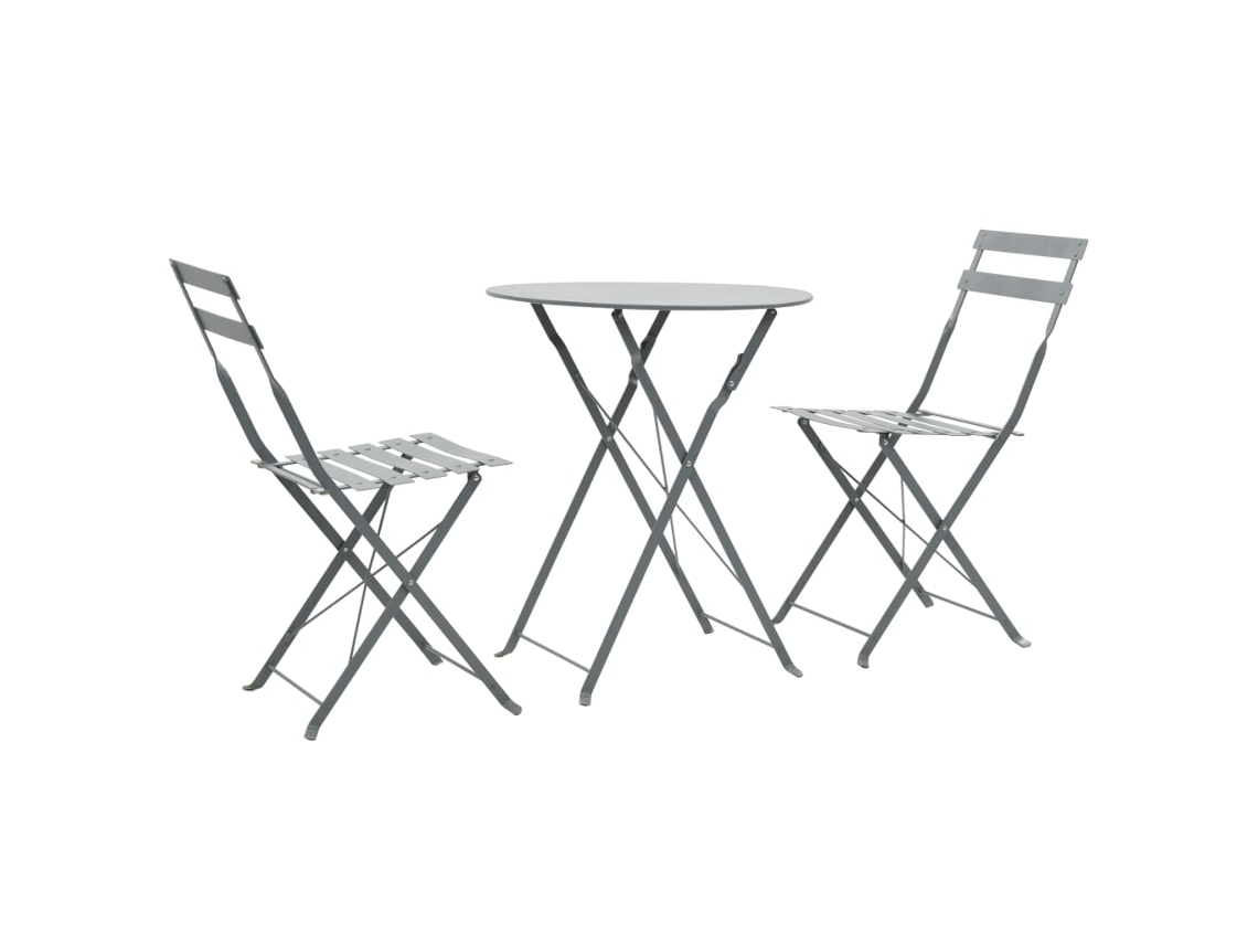 Bistro Set, Bistro Sets Vidaxl Cinzeto Aço (n/a)