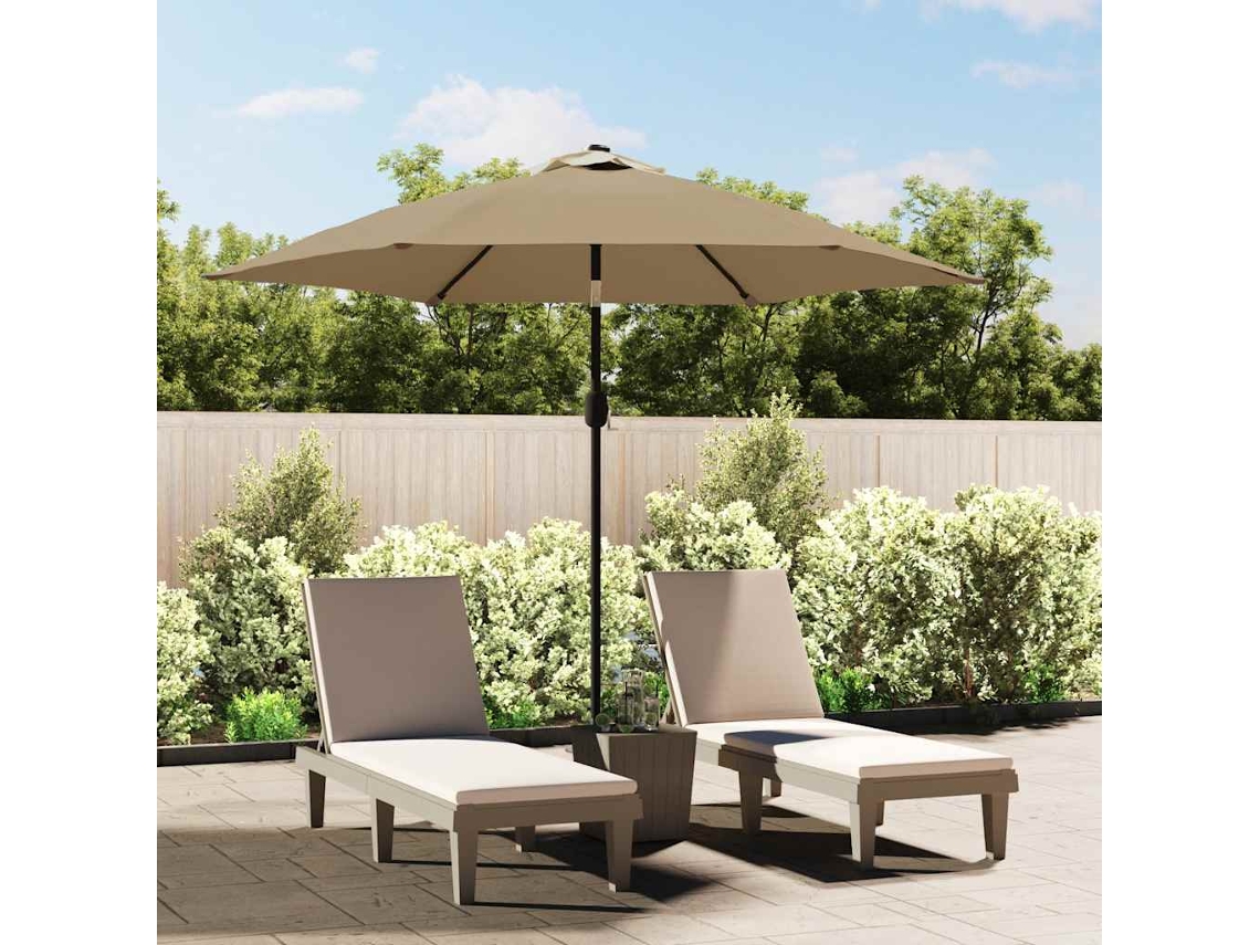 Vidaxl Tecido Substituição P/ Guarda-sol 300 Cm Cinzento-acastanhado