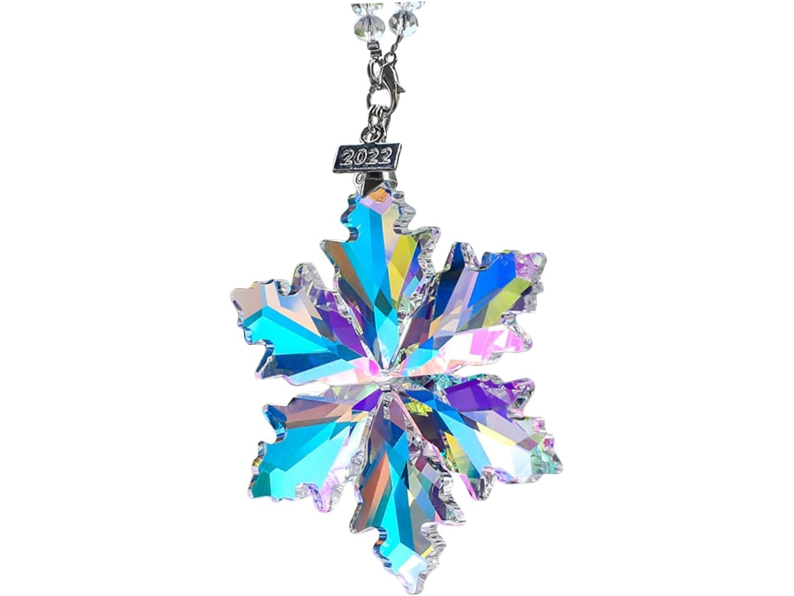 Conjunto De 4 Pingentes De Floco De Neve De Cristal - Decoração Elegante