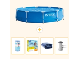 Intex Piscina Com Estrutura Redonda - 366x76 Cm - 5-peças S50