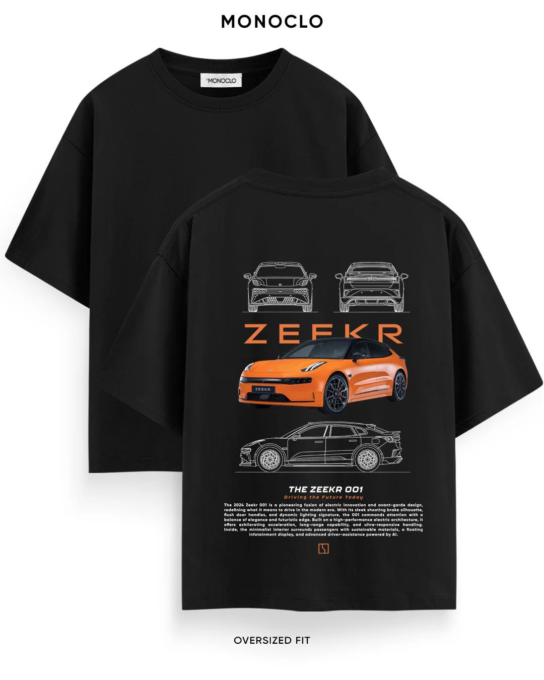 T-shirt Rockinstone Monoclo Zeekr 001 Orange (2xl)