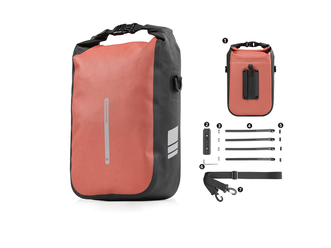 Bolsa para Bicicleta Mali frontal 6l quick release impermeável ip64 acessório ciclismo