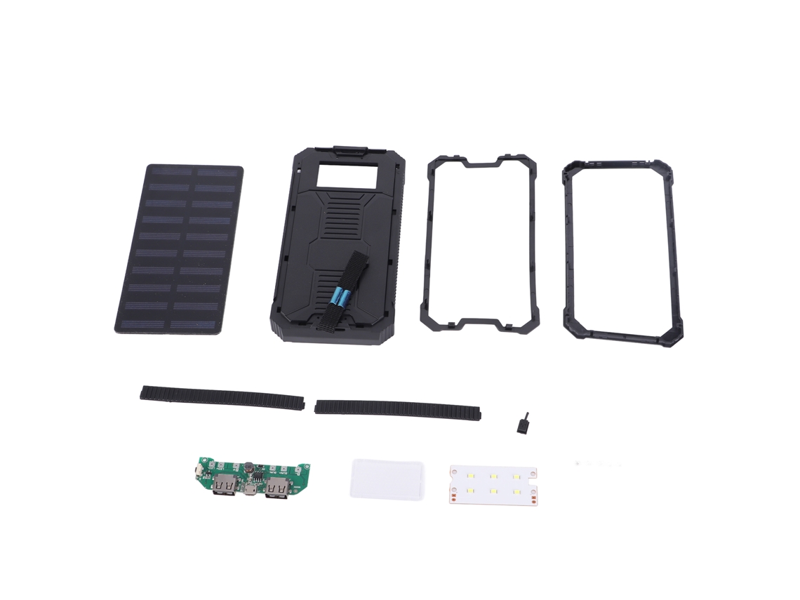 Kit de Power Bank Solar EOOCOO (carga Rápida, Saída Usb Dupla)