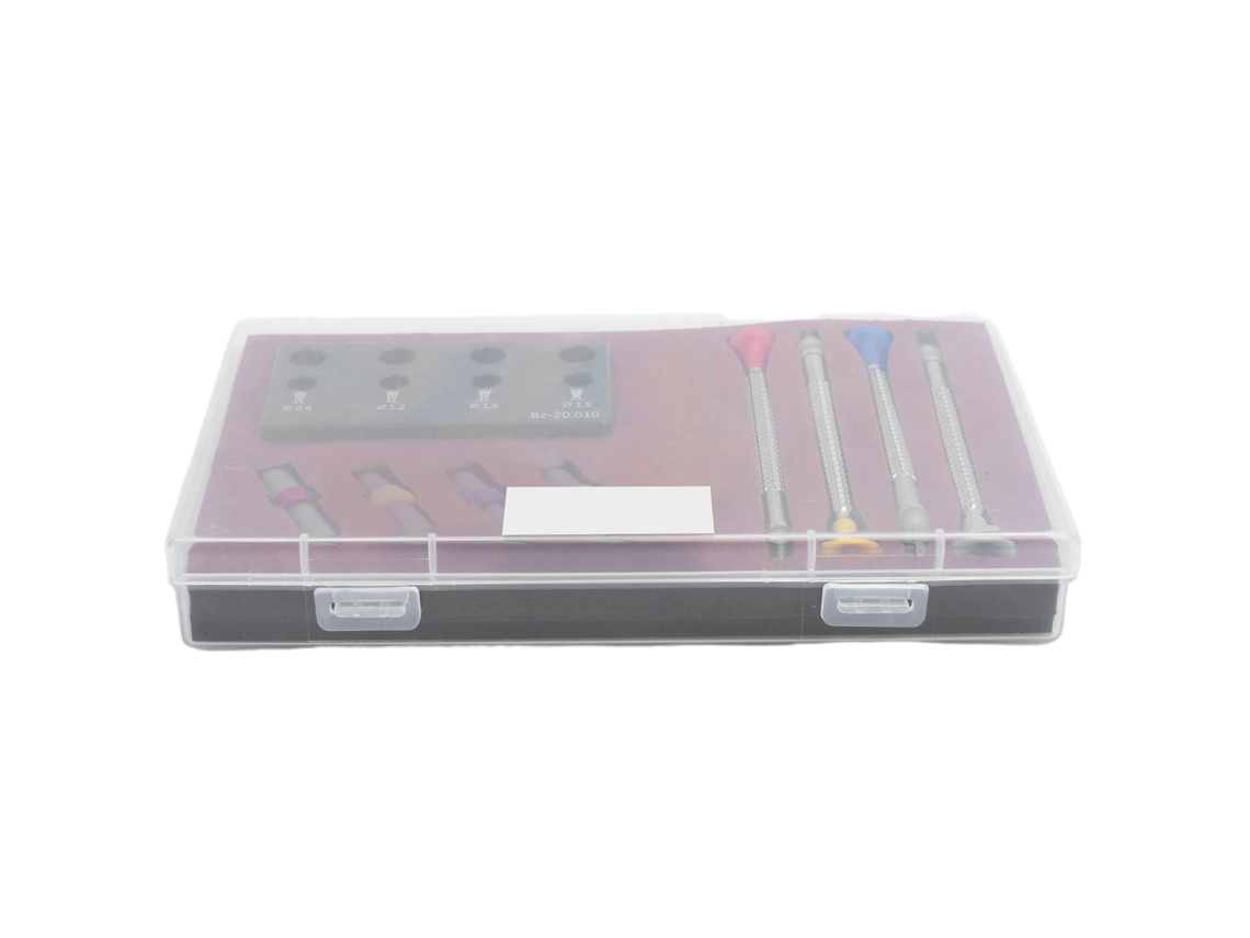 Kit 4 Ferramentas Profissionais Para Instalação Ponteiros Relógio Duas Faces