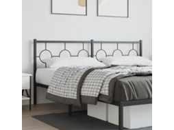 Vidaxl Cabeceira De Substituição 180 Cm Metal Preto